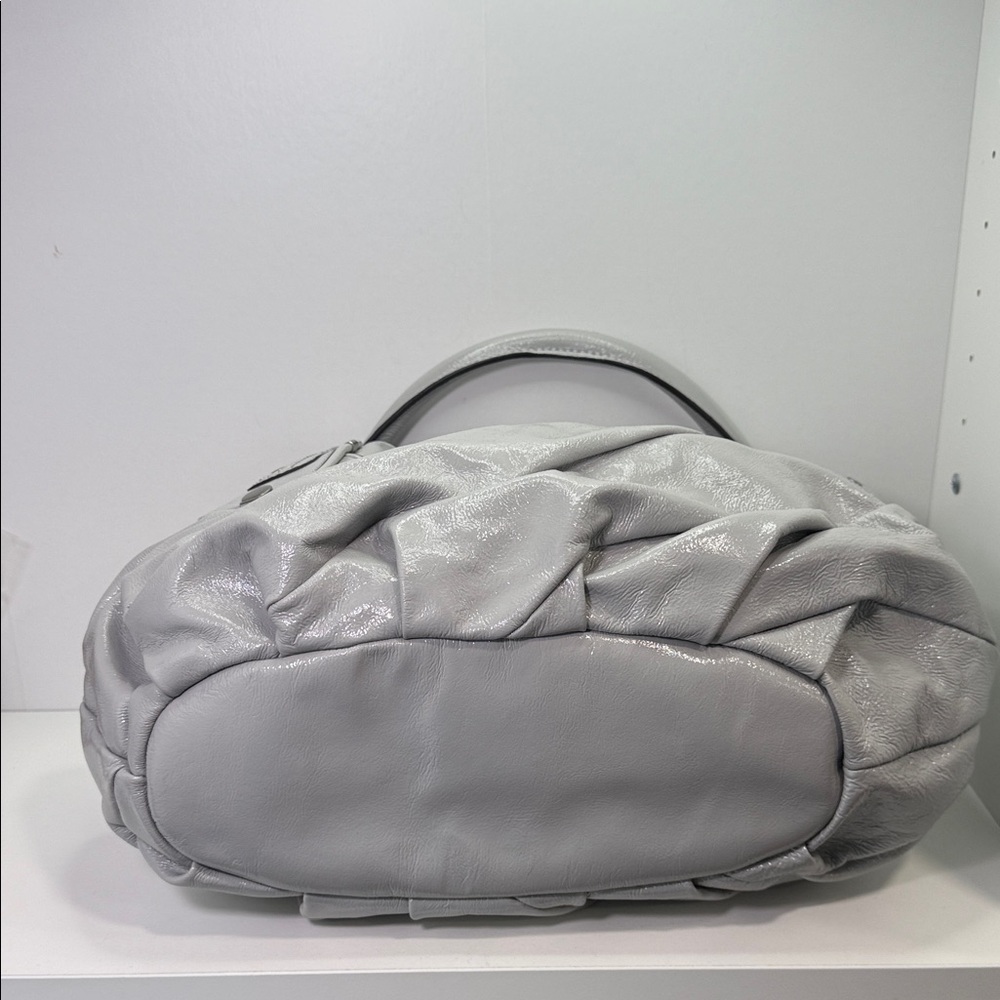 Juicy Couture Light Gray Patent Leather Shoulder Bag - Picture 5 of 15